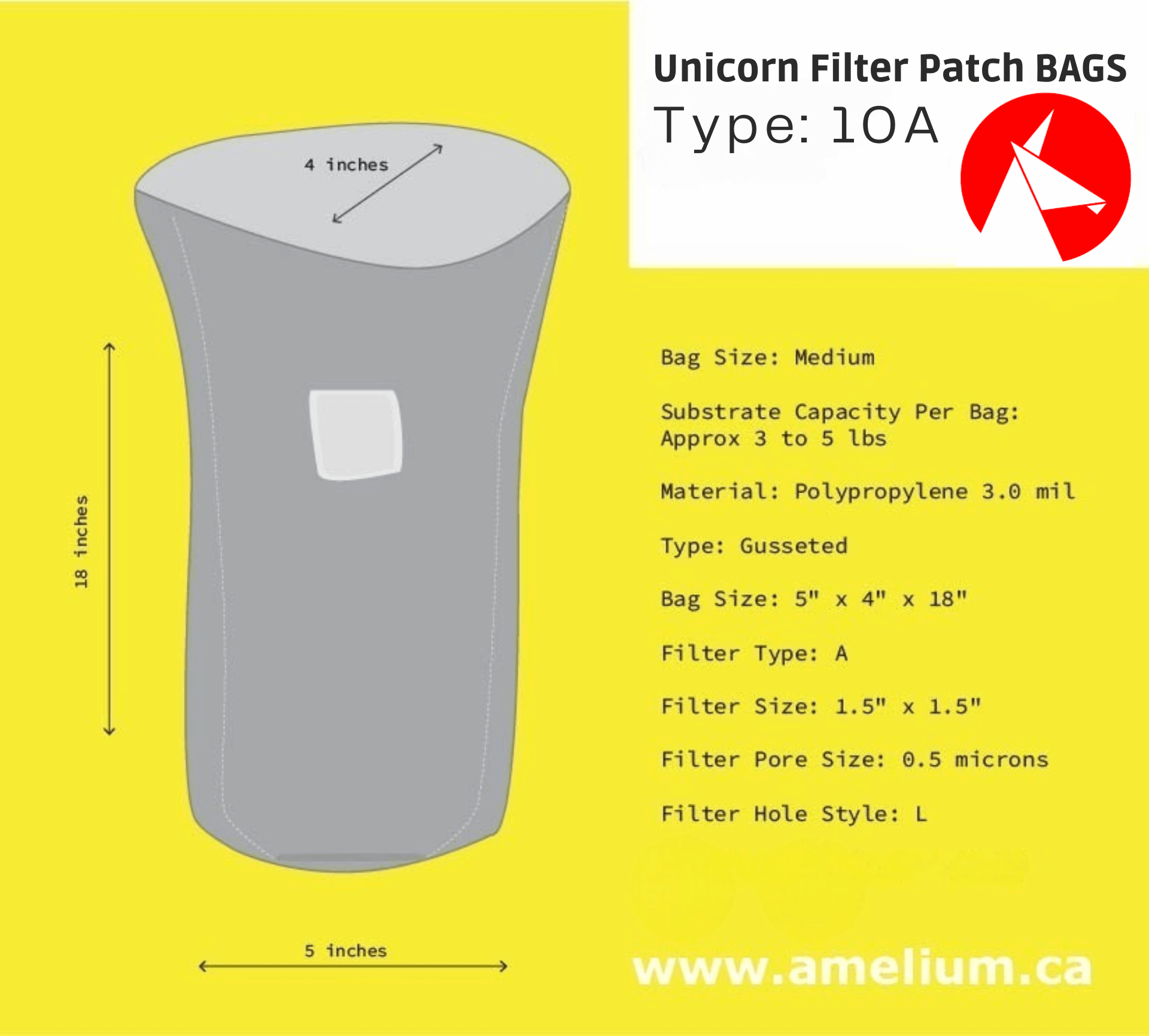Mushroom Culture Bags - Type 10A