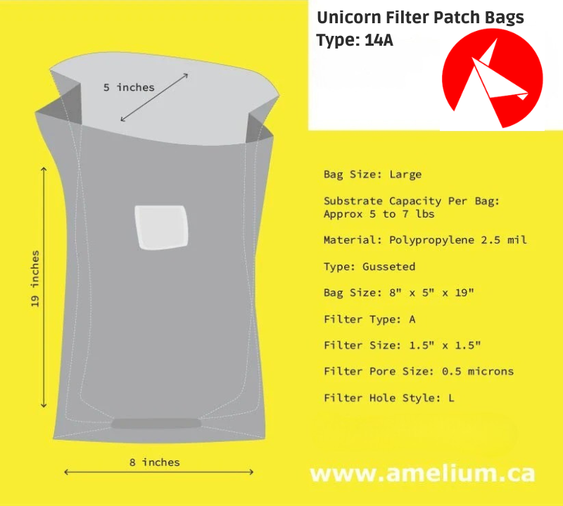 Mushroom Filter Patch Bags - Type 14A
