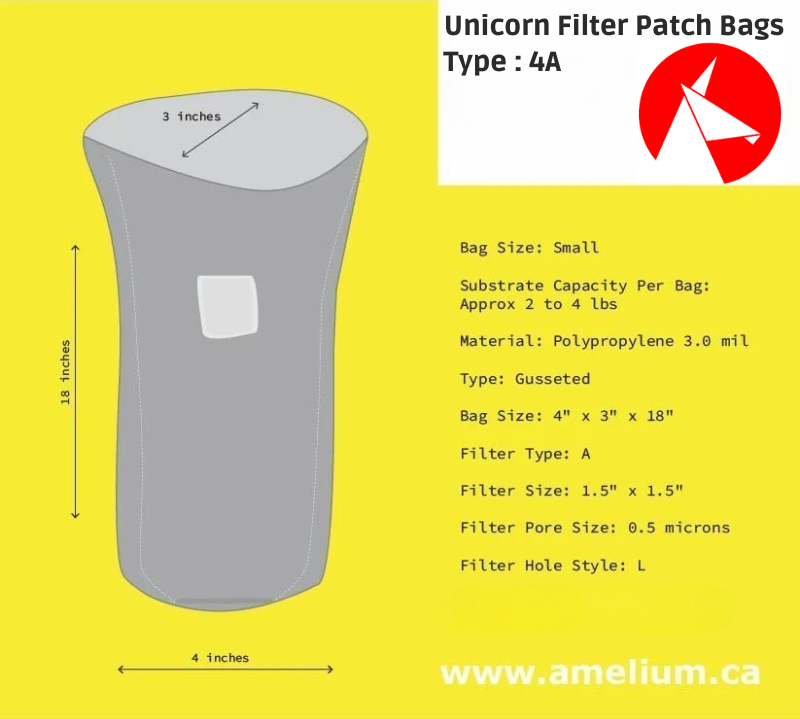 Mushroom Filter Patch Bags - Type 4A