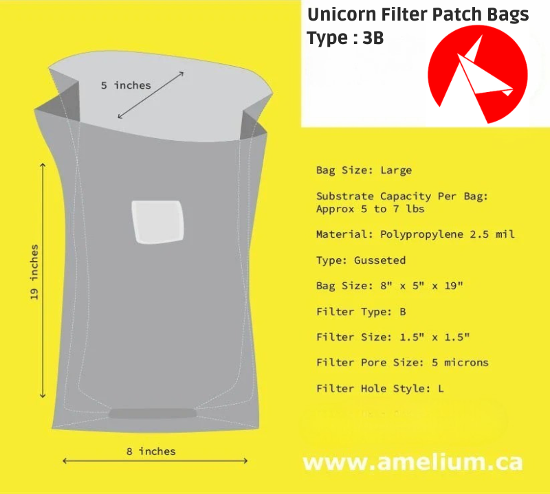 Mushroom Filter Patch Bags - Type 3B